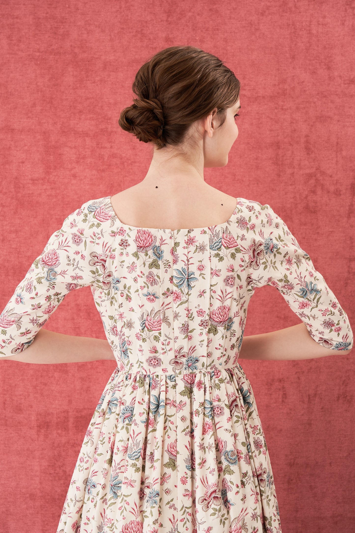 Cotton Provencal floral print dress *Made to order
