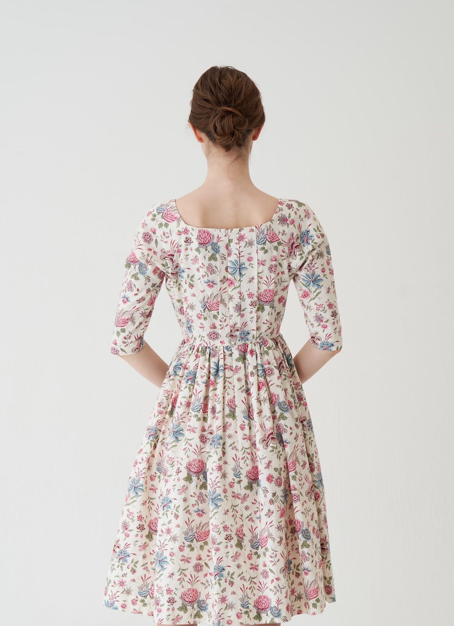 Cotton Provencal floral print dress *Made to order