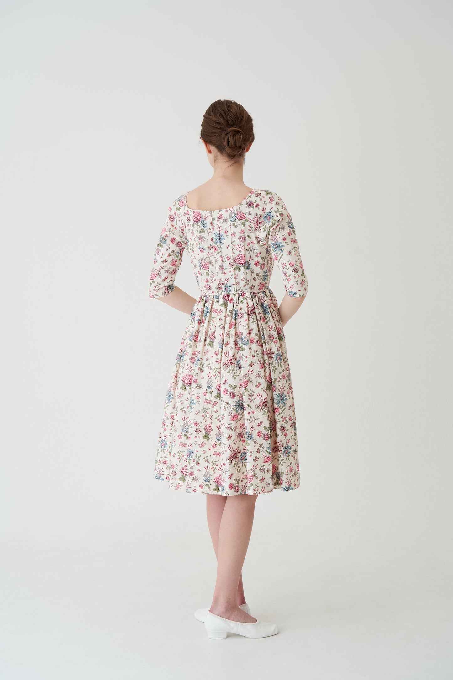 Cotton Provencal floral print dress *Made to order