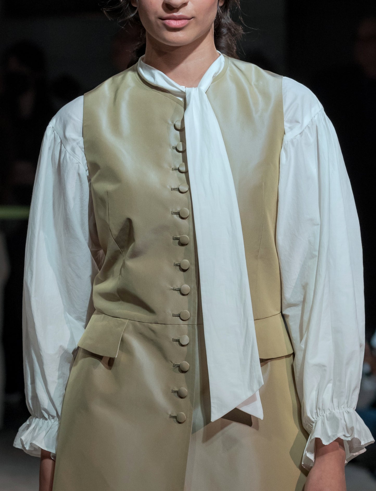 Silk taffeta vest dress *Made to order