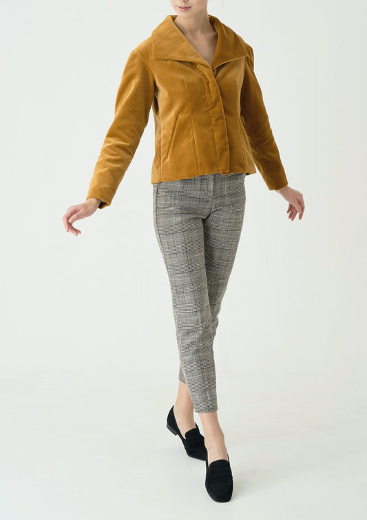 velvet pleated back jacket